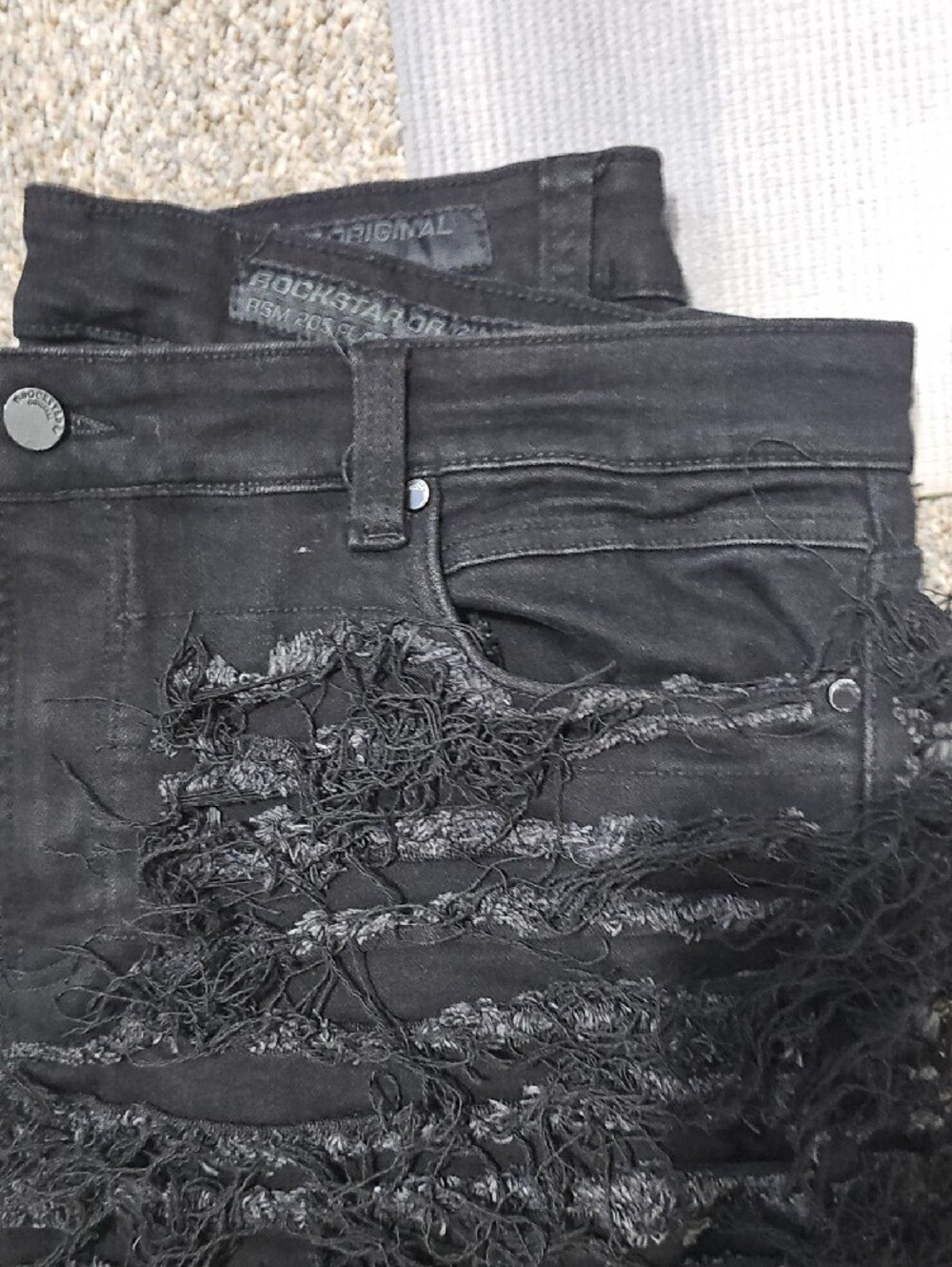 Men's Black Ruffle Texture Lounge Pants - Picture 5 of 5